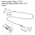 thumbnail image 2 of Unique Bargains 9.84' Toilet Handle Lever Flush Replacement Stainless Steel Ball Flappers Chain 6 Pack, 2 of 6