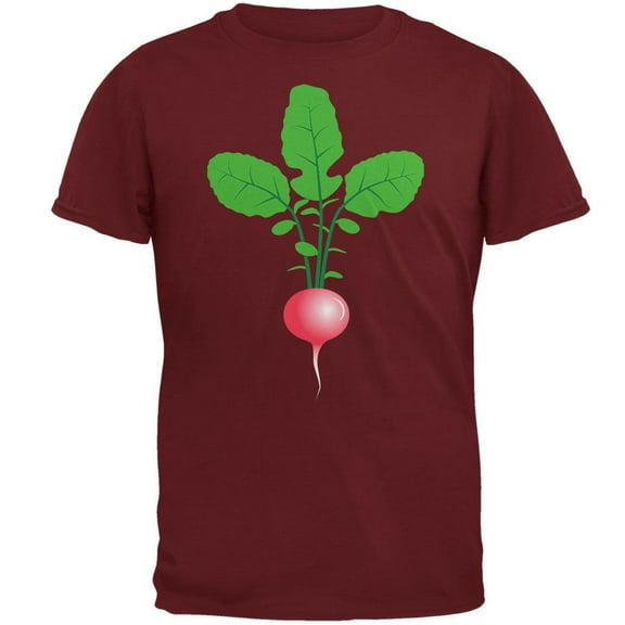 Halloween Vegetable Radish Costume Mens T Shirt Garnet Red 3X-LG
