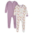 thumbnail image 6 of Gerber Baby & Toddler Neutral Snug Fit Footed Cotton Pajamas, 4-Pack, Sizes 0/3 Months-5T, 6 of 8