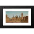 thumbnail image 2 of August Von Siegen 14x9 Black Modern Framed Museum Art Print Titled - Venice, St Mark's Square and St. Mark's Basilica, 2 of 5
