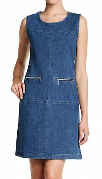 sharagano denim dress