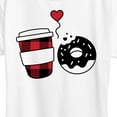 thumbnail image 3 of Instant Message - Coffee And Donut - Women's Short Sleeve Graphic T-Shirt, 3 of 6