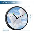 thumbnail image 3 of Indoor 12' Voice-Activated Luminous Decoration Wall Clock With LED Night Light White Cat, 3 of 8