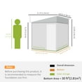 thumbnail image 3 of Outsunny 5 x 7FT Lean to Outdoor Storage Shed w/ Foundation, White, 3 of 10
