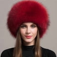 thumbnail image 5 of 100% Natural Fox Fur Hat Women Cap Thick Fur Cap Winter Warm Hat Female Fashion For Women Hat With Earmuffs Hat, 5 of 5