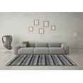 thumbnail image 3 of Ahgly Company Indoor Round Abstract Gray Modern Area Rugs, 4' Round, 3 of 4
