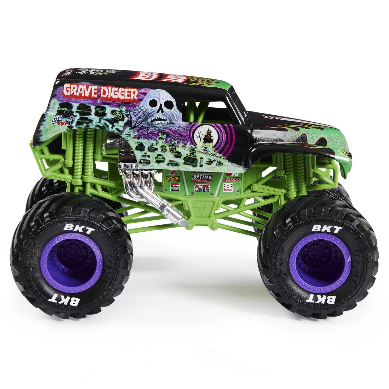 Monster Jam, Official Grave Digger Monster Truck, Die-Cast Vehicle, 1:24 Scale