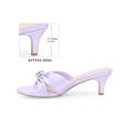 thumbnail image 2 of BLISSFUL STEP Crystal Pearl Stiletto Heels Slip on Slides Sandals for Women Purple (Size 9.5), 2 of 2