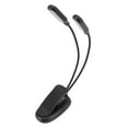 thumbnail image 4 of Lampe de Bureau LED Double Tête Rechargeable USB Lampe de Table à Pince pour Dortoir Lecture Piano Partition Musicale Noir, 4 of 6