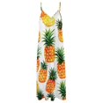 thumbnail image 4 of Lunarable Pineapple Design Sleeveless Dress Woman Fashion Long Dresses Women's Summer Suit Dress 2025, 4 of 7