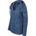thumbnail image 2 of ORUYROP Women's Lightweight Front Zipper Solid Utility Anorak Hoodie Vest/Jacket, 2 of 4