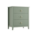 thumbnail image 4 of Modern Wood Nightstand Fluted Dresser for Bedroom, 27.5" Wide 3-Drawer Bedside Tables, Storage End Table Chest of Drawers, for Living Room, Hallway, Entryway, 4 of 8