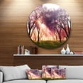 thumbnail image 2 of Designart 'Cherry Blossoms Japan Garden' Disc Landscape Metal Circle Wall Art, 2 of 5