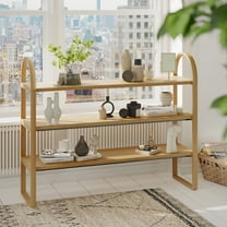 Beautiful 3-Shelf Open Bookcase by Drew Barrymore, Adult, Warm Honey Finish