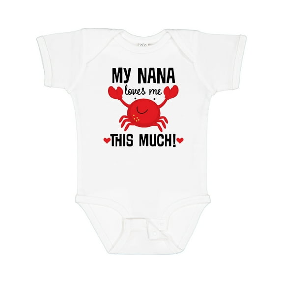 Inktastic Nana Loves Me Grandson Boys or Girls Baby Bodysuit