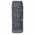 thumbnail image 2 of Women’s Leopard Print High Waist Maxi Skirt, Casual Long Straight Skirt, 2 of 6
