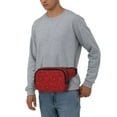 thumbnail image 2 of Japuie Red Glitter Print Layer Fanny Pack with Adjustable Shoulder Strap,Double-Layer Waist Bag,Travelling Fanny Pack,Square Double Layer Waist Bag,for Exercise Running Travel Hiking, 2 of 7