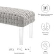 thumbnail image 6 of Modway Prologue Woven Performance Velvet Ottoman in Light Gray, 6 of 7