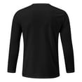 thumbnail image 5 of Mens T-Shirts Autumn Winter Solid Color Round Neck Long Sleeve Loose Casual Tops Tee Shirts Streetwear, 5 of 6