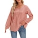thumbnail image 1 of Casual Mujer Blusa de algodón O-cuello Botón de manga larga Camiseta suelta sólida Tops Abanopi Blusa, 1 of 7