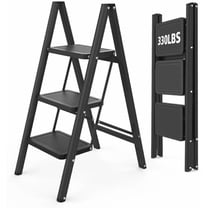 3 Step Ladder,Folding Step Stool with Wide Anti-Slip Pedal,Step Ladder for Adults,330lbs Capacity Step Stool for Home,Kitchen$$Tools