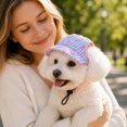 thumbnail image 4 of Pet Round Baseball Cap With Ear Holes, Adjustable Summer Sun Hat For Small Pets Outdoor Sun Protection, 4 of 9