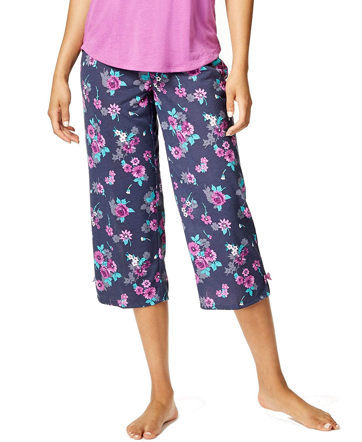 Large, Frap Jenni by Jennifer Moore Women's Printed Capri Pajama Pants 