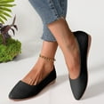 thumbnail image 2 of Women's Wedge Low Heels Dress Shoes Fashion Leather Pointed Toe Office Work Oxfords Formal Slip on Loafers, 2 of 7