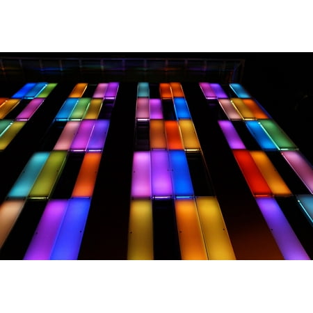 LAMINATED POSTER City Wall Urban Architecture Lights Contemporary Poster Print 24 x