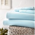 thumbnail image 2 of DDI 1941697 King Premium Embossed Chevron 4 Piece Sheet Set - Aqua Case of 12, 2 of 2