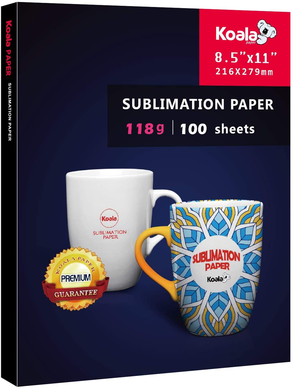 InkOwl Sublimation Paper 8.5 x 11 Inches 100 Sheets 125gsm