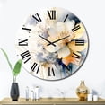 thumbnail image 2 of Designart "Harmonious Chaos in Yellow and Blue I" Floral Oversized Wall Clock, 2 of 5