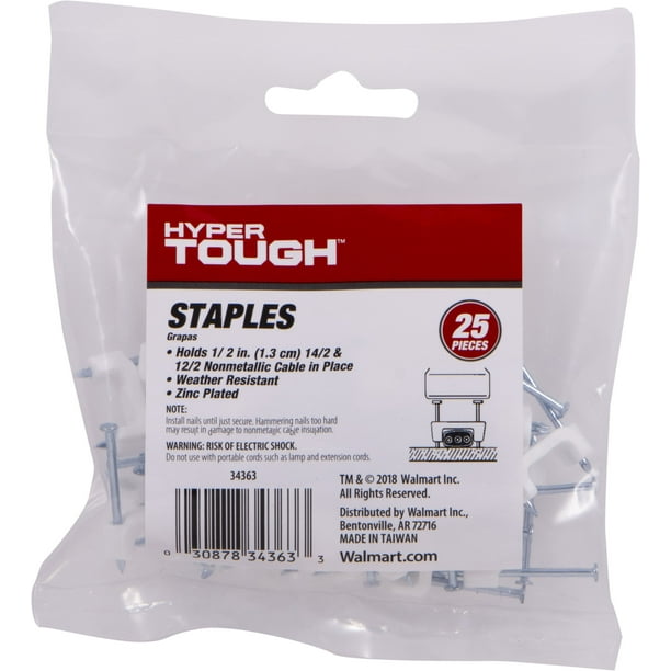 Hyper Tough Plastic Staples, 25 pack, 34363