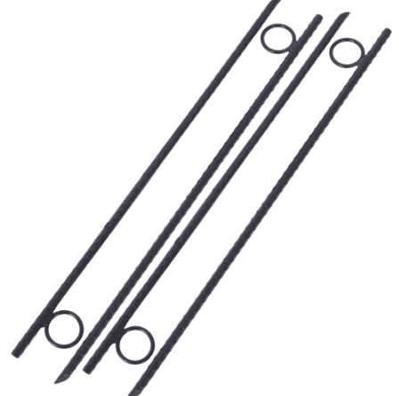 4pcs Heavy Duty Rebar Stakes 3/8"x18" with Loop for Tent Canopy