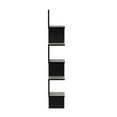 thumbnail image 3 of Furinno Rossi 7.8" x 7.8" 5-Tier French Oak Black Floating Shelves, 3 of 5