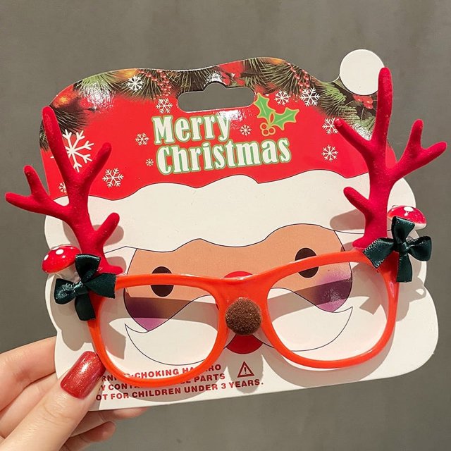 Novedad gafas de sol para fiesta de Navidad gafas divertidas feliz Festival celebración vacaciones Santa Antlers gafas de sol para niños adultos