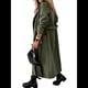 thumbnail image 5 of Chaqueta Clásica de Mujer con Solapa, Larga, Abertura Frontal y Cinturón, Abrigo Extra de Lana Verde M, 5 of 6