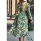 thumbnail image 3 of Vestido PRETTYGARDEN Floral Boho Maxi Cruzado de Manga Larga XL, 3 of 5