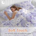 thumbnail image 4 of 3 Piece Purple Floral Duvet Cover Set California King,Microfiber Comforter/Quilt Cover with Corner Ties and 2 Pillowcases,Hydrangeas Flower Spring Summer Botanical Soft Bedding with Zipper Closure, 4 of 8