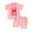 Pink, variant on Musuos Baby Girls Shorts Set, 6 12 18 24M 3T Short Sleeve Letters Strawberry Print T-shirt with Elastic Waist Shorts