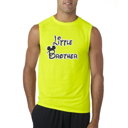 - Trendy USA 552 - Men's Sleeveless Little Brother Mickey Mouse Ears Large Safety Green