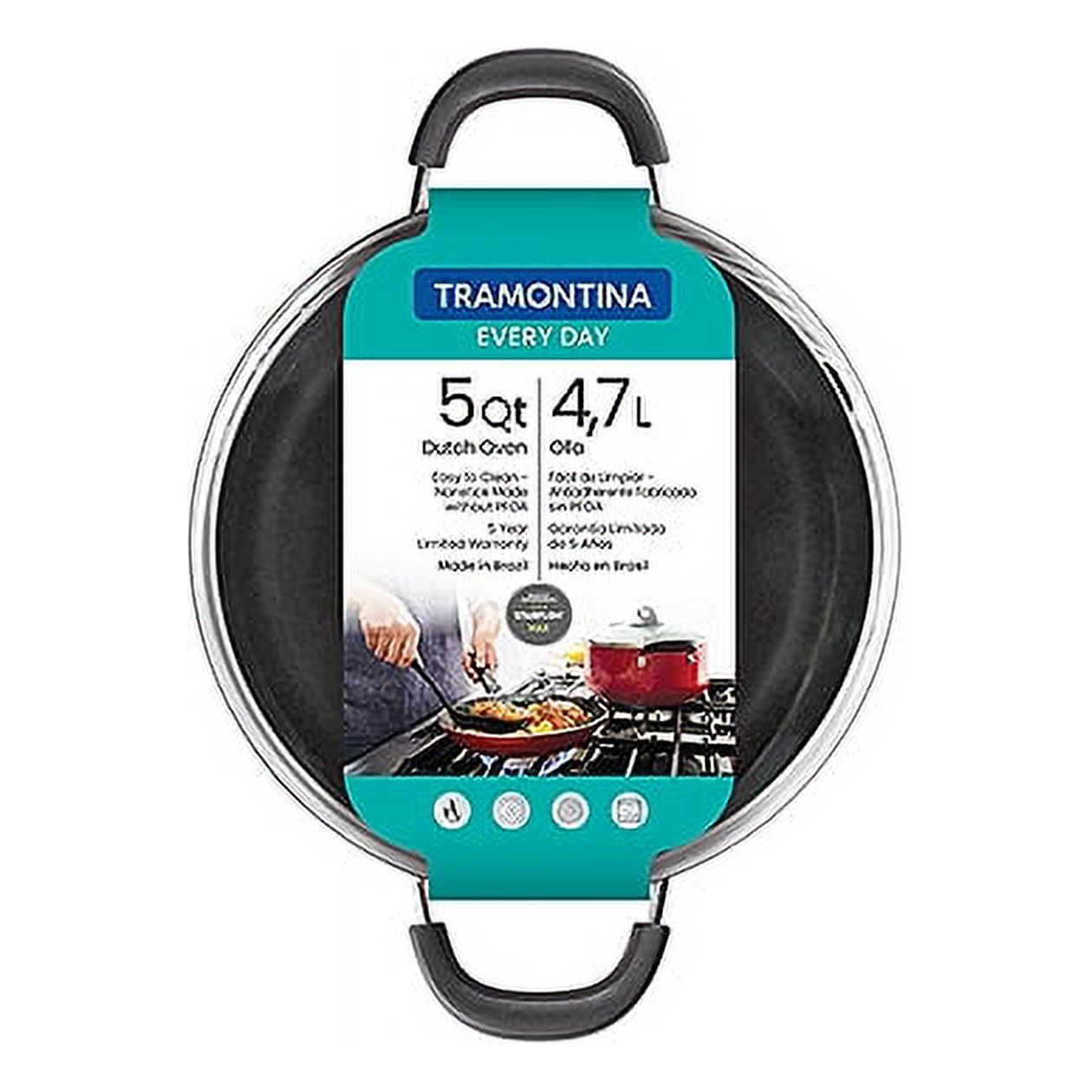 Tramontina Everyday 5-Qt Nonstick Aluminum Dutch Oven photo 4