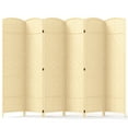 thumbnail image 6 of JOSTYLE Room Divider 6ft. Tall Extra Wide Extra Wide Privacy Screen, Folding Privacy Screens with Diamond Double-Weave Room dividers and Freestanding Room Dividers Privacy Screens White, 6 of 18