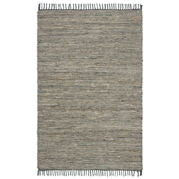 SAFAVIEH Vintage Leather Zharko Solid Area Rug, Grey, 8' x 10'