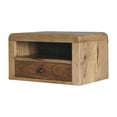 thumbnail image 3 of Artisan Furniture Solid Wood Chunky Oak-ish Floating Bedside, 3 of 9