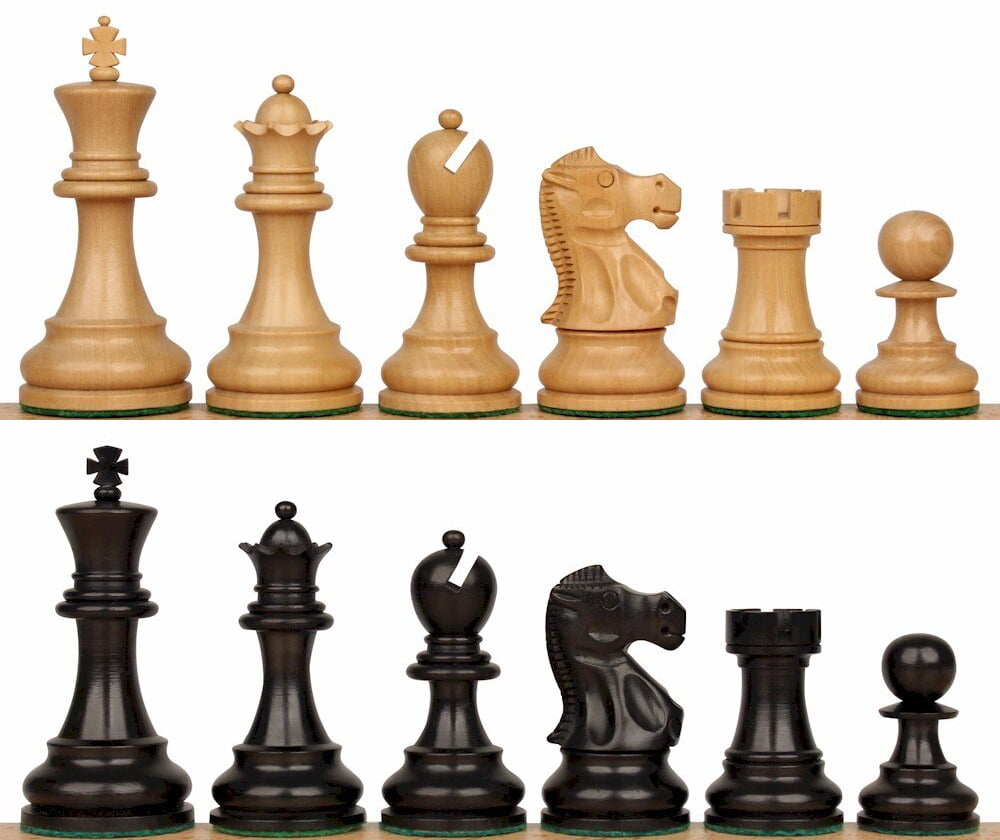 John N Hansen Metal Chess Set with Deluxe Wood Board and Storage-2.5-Inch King 