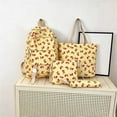 thumbnail image 5 of HJYCHN Boys Backpack Cherry Print 4Pc Set Daypack with Tote Crossbody Pencil Case Back to School Supplies for Kids Bookbag for Girls Yellow, 5 of 6