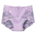 thumbnail image 3 of Blmnix Breathable Underwear Ladies Underwear Period Panties High Waisted G String Purple Lace Panties Women Underwear Cotton,XXL, 3 of 4