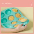thumbnail image 4 of 12-Cell Muffin Cup Cake Silicone Mold Chocolate Cake Baking Mold, 4 of 5