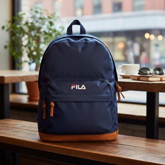 Mochila Fila Backpack Suede Unisex Escolar Oficina azul Unitalla